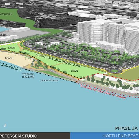 Conceptual rendering depicts Phase 1A of the future Harbor Park for the Chula Vista Bayfront.