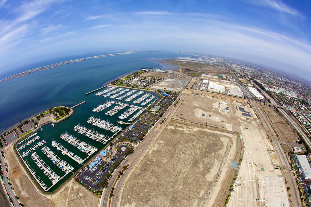 Aerial view of the Port of San Diego Chula Vista Bayfront.