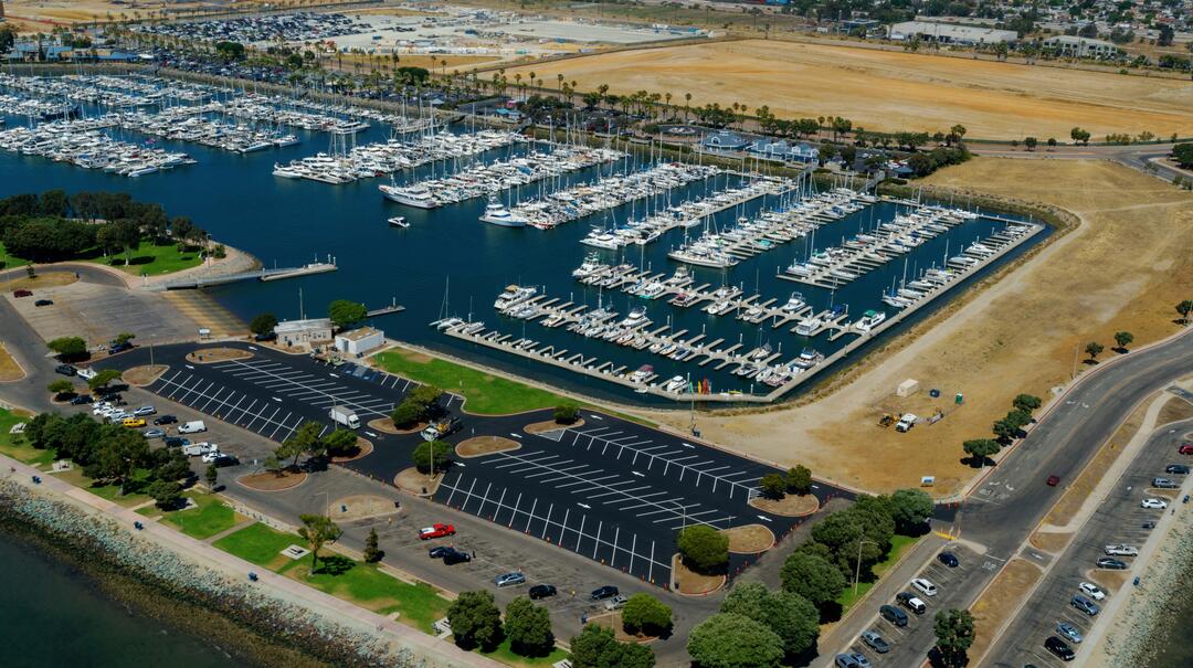 Portion of the parking lot at Chula Vista Bayfront Park repaved.