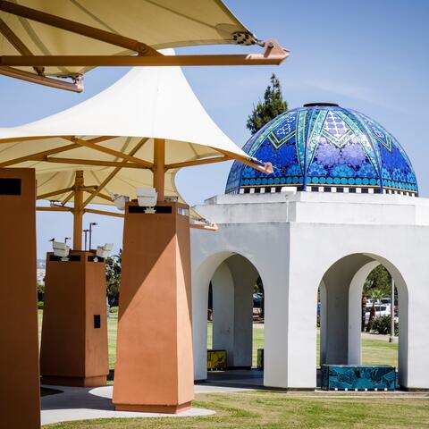 Harbor Island Art Mosaic Tile Dome - Port of San diego