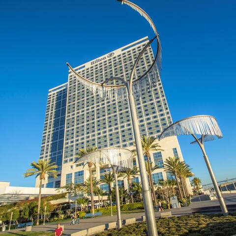 Wind Palms sculpture by Ned Kahn in front of the Hilton Hotel at San Diego Bayfront Park at the Port of San Diego