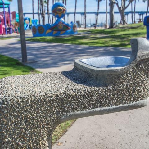 Drinking water fountain at Coronado Tidelands Park at the Port of San Diego